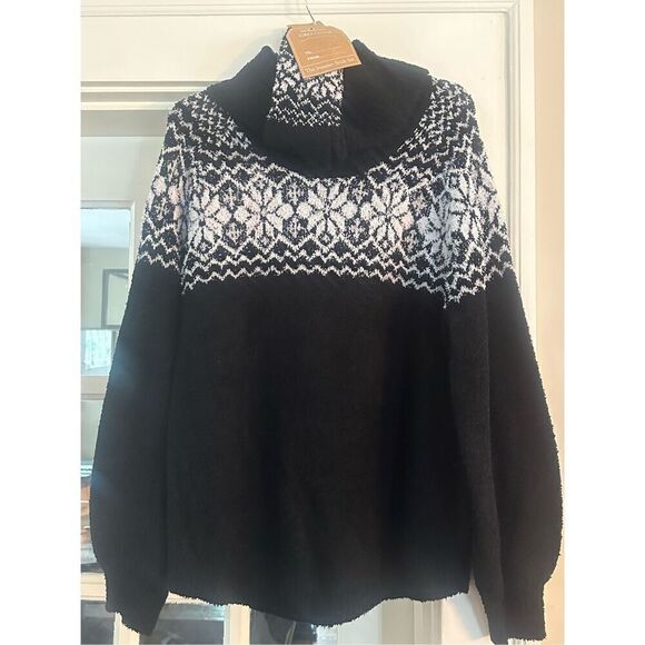 Premise holiday Christmas sweater sock set women’s size large snowflake black&wh - Picture 10 of 10